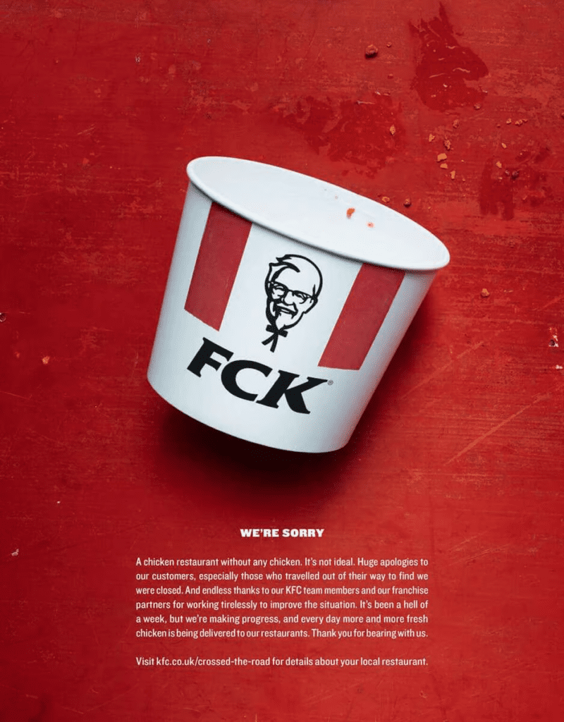 KFC print ad design