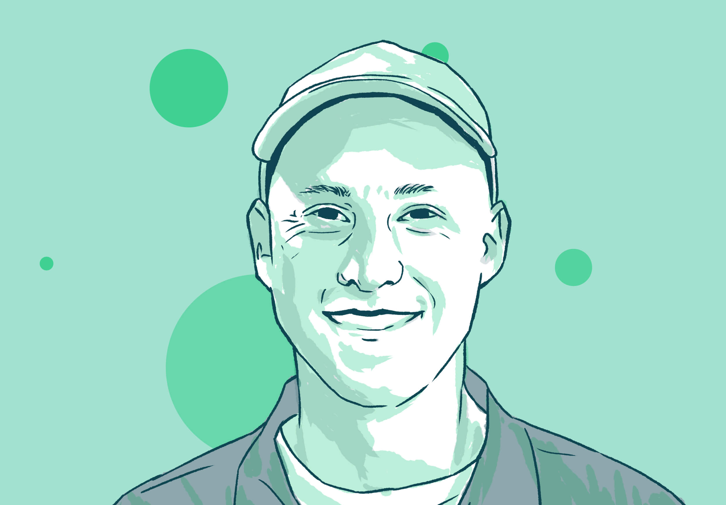 Illustrated portrait of Tim Bennetto
